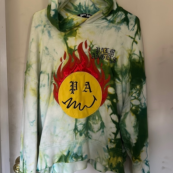 Palm Angels Other - Palm Angels Burning Head Tie-Dye Hoodie.
